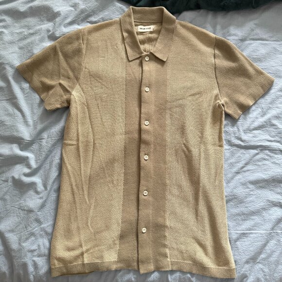 Taylor Stitch The Button Down Polo in Arid Eucalyptus Seed Stitch - Size XL (44) - Picture 1 of 7